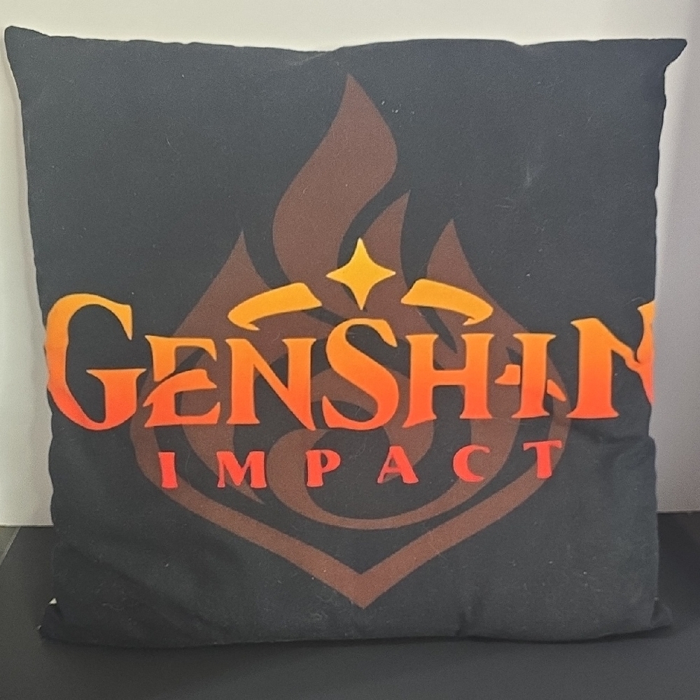 Amazon Black and Orange Genshin Impact Pillow